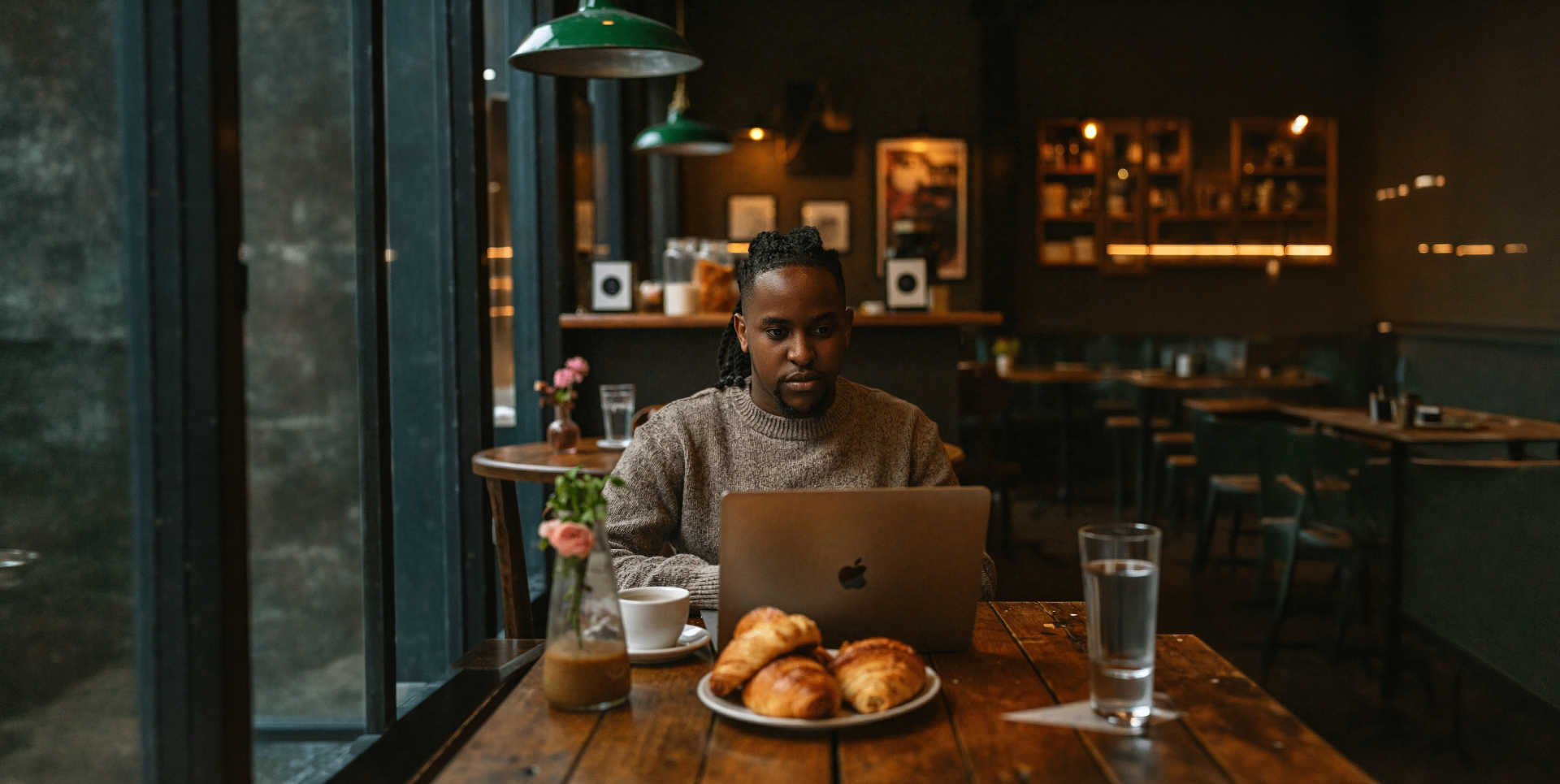 Edrick Anderson, senior creative designer, working on ad creative